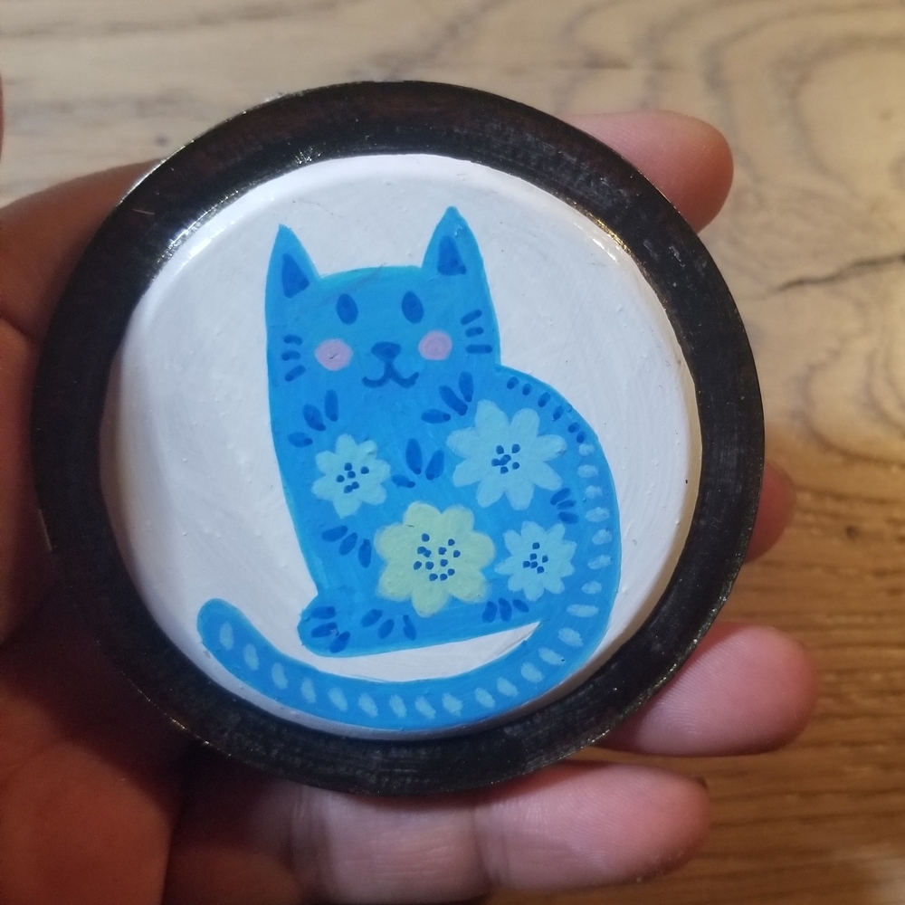 Blue Cat Coaster